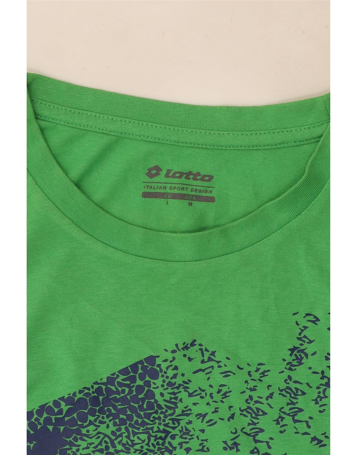 Lotto Mens Graphic T-Shirt Top Medium Green