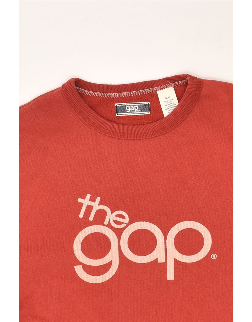 GAP Mens Graphic Sweatshirt Jumper Medium Red Cotton | Vintage Gap | Thrift | Second-Hand Gap | Used Clothing | Messina Hembry 