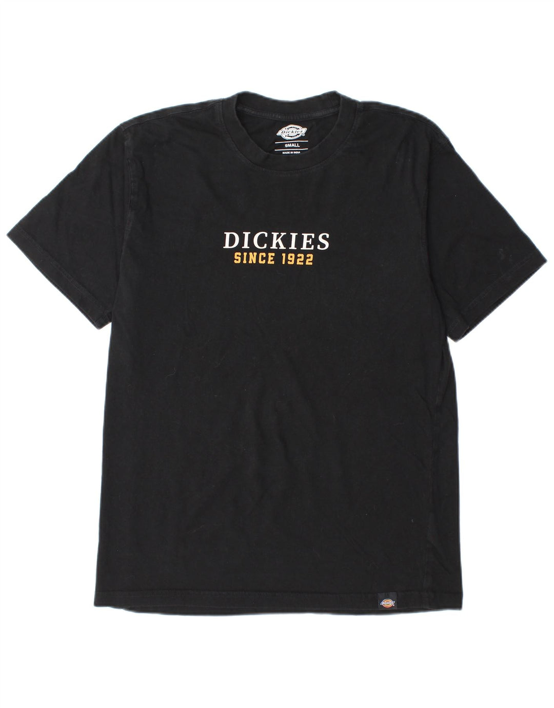 DICKIES Mens Graphic Graphic T-Shirt Top Small Black Cotton