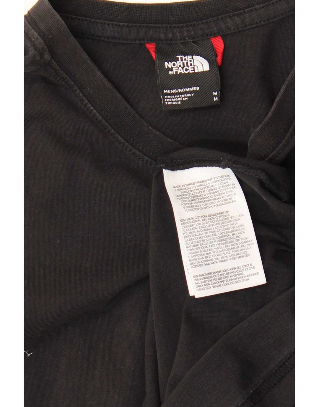 The North Face Mens Graphic T-Shirt Top Medium Black Cotton