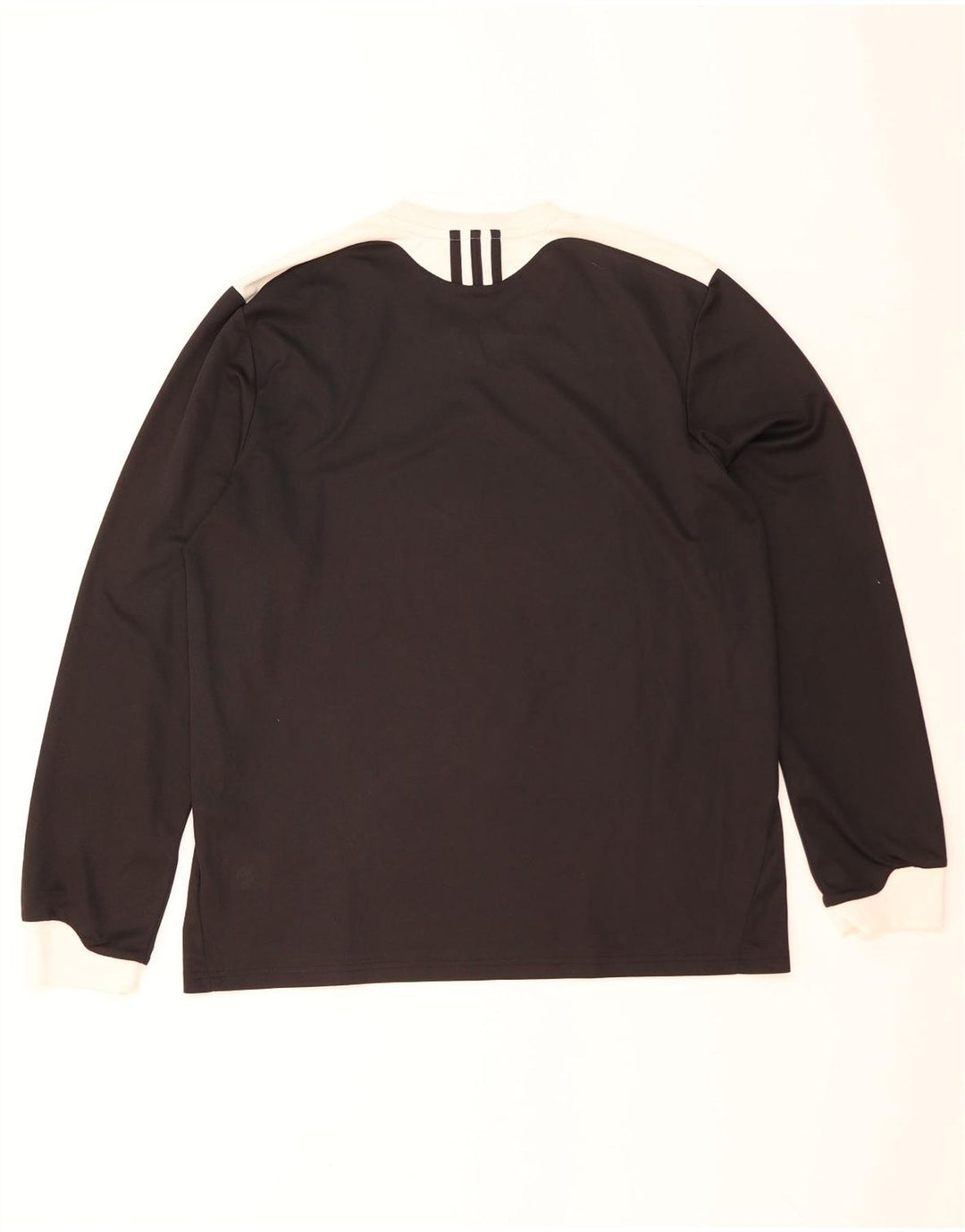 Adidas Mens Climalite Top Long Sleeve Large Black Colourblock Polyester