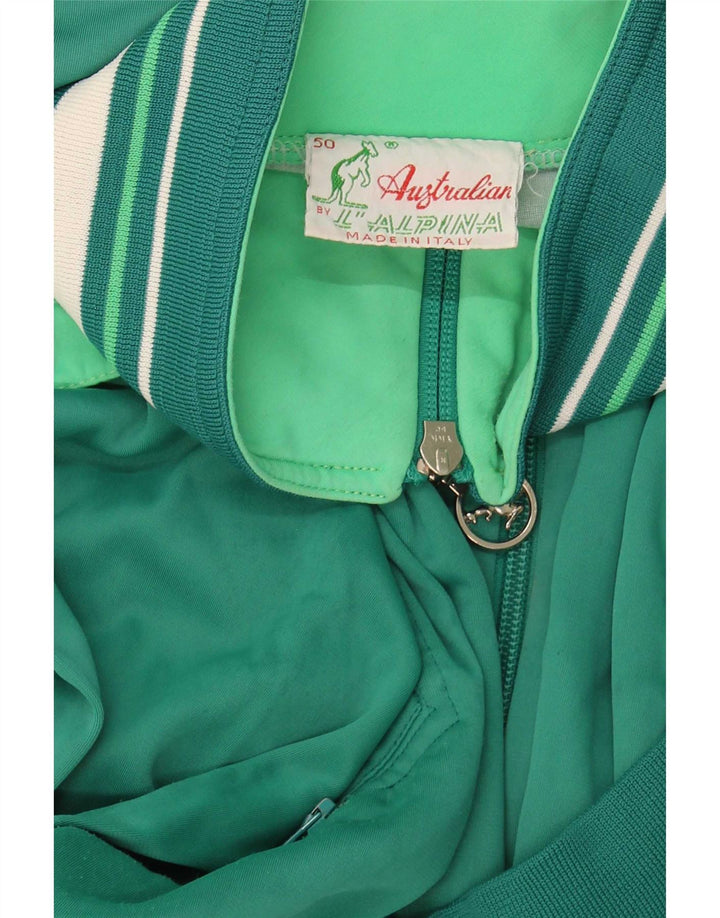 AUSTRALIAN L'ALPINA Mens Tracksuit Top Jacket IT 50 Medium Green