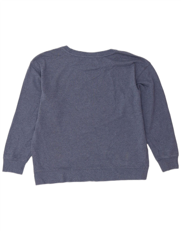 CALVIN KLEIN JEANS Womens Graphic Sweatshirt Jumper UK 16 Large Blue