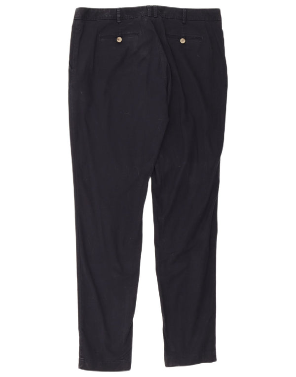Hobbs Womens Skinny Chino Trousers UK 12 Medium W34 L31 Navy Blue Cotton