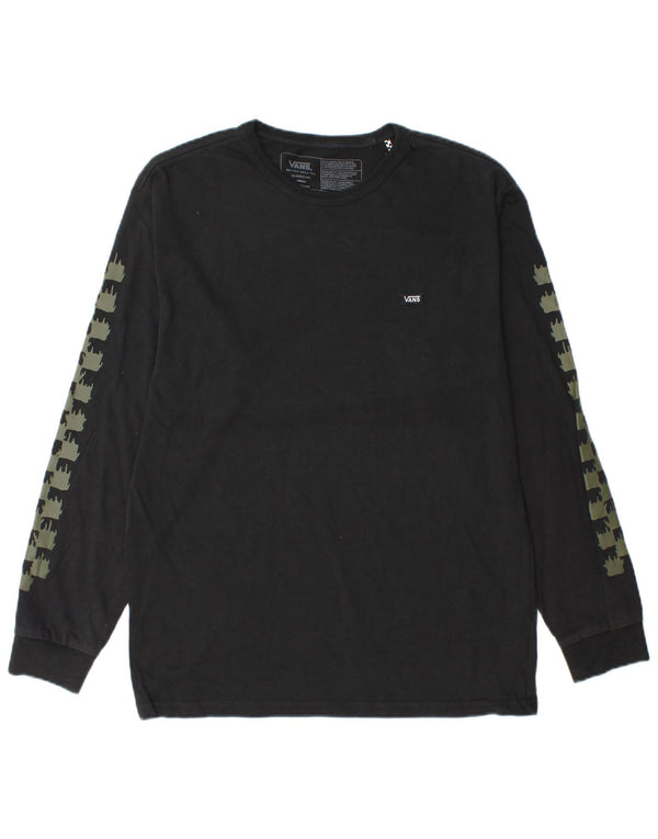 Vans Mens Classic Fit Graphic Top Long Sleeve Medium Black Geometric Cotton
