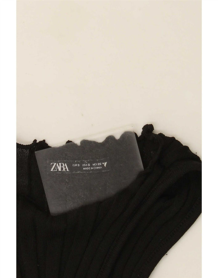 Zara Womens Vest Top UK 8 Small Black