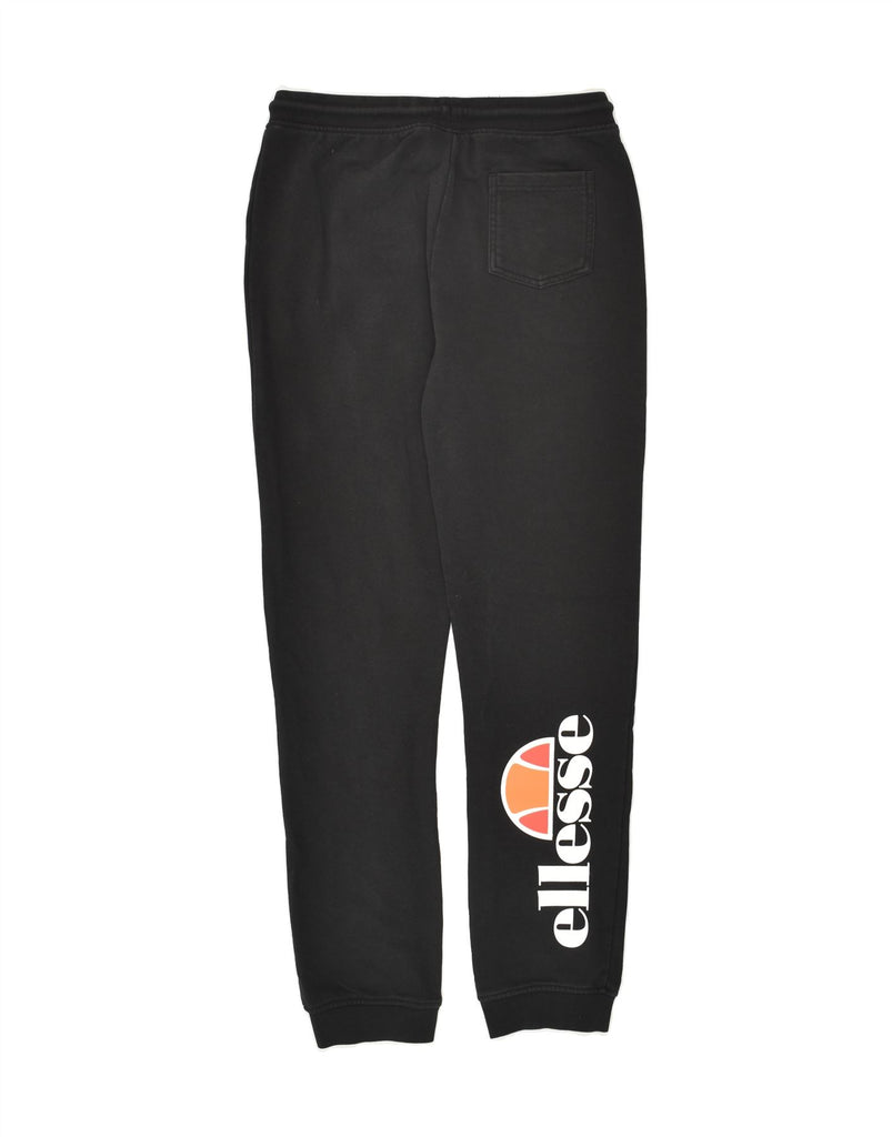 ELLESSE Boys Graphic Tracksuit Trousers Joggers 15-16 Years Black Cotton | Vintage Ellesse | Thrift | Second-Hand Ellesse | Used Clothing | Messina Hembry 