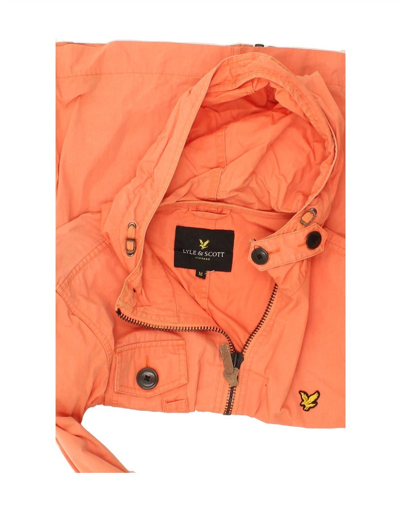 LYLE & SCOTT Mens Hooded Utility Jacket UK 38 Medium Orange Cotton | Vintage Lyle & Scott | Thrift | Second-Hand Lyle & Scott | Used Clothing | Messina Hembry 