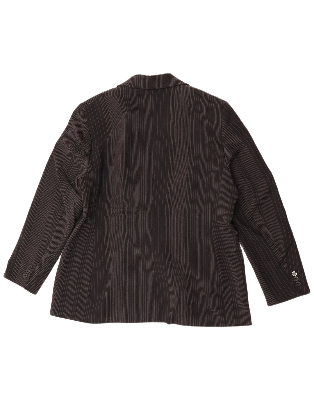 Marks & Spencer Womens 2 Button Blazer Jacket UK 14 Large Black Pinstripe