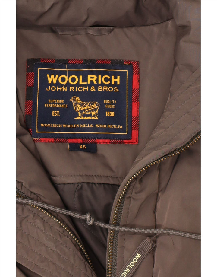 WOOLRICH Womens Parka Jacket UK 6 XS Brown Classic