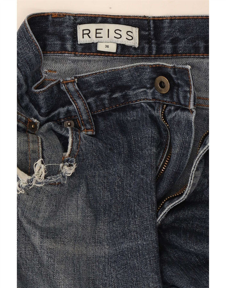Reiss Mens Straight Jeans W36 L31 Blue Cotton