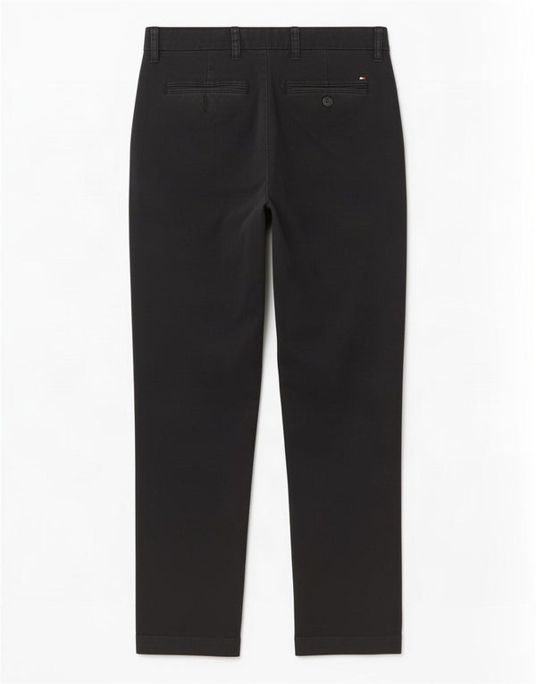 Tommy Hilfiger Mens Slim Chino Trousers W30 L32 Black Cotton