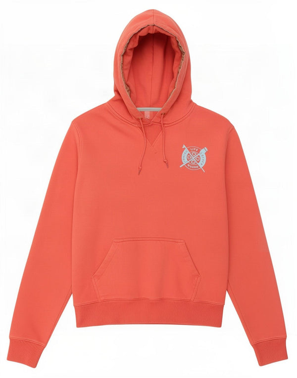 Joules Womens Graphic Hoodie Jumper UK 12 Medium Red Cotton