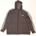 ADIDAS Mens Climalite Zip Hoodie Sweater 2XL Grey Flecked Polyester