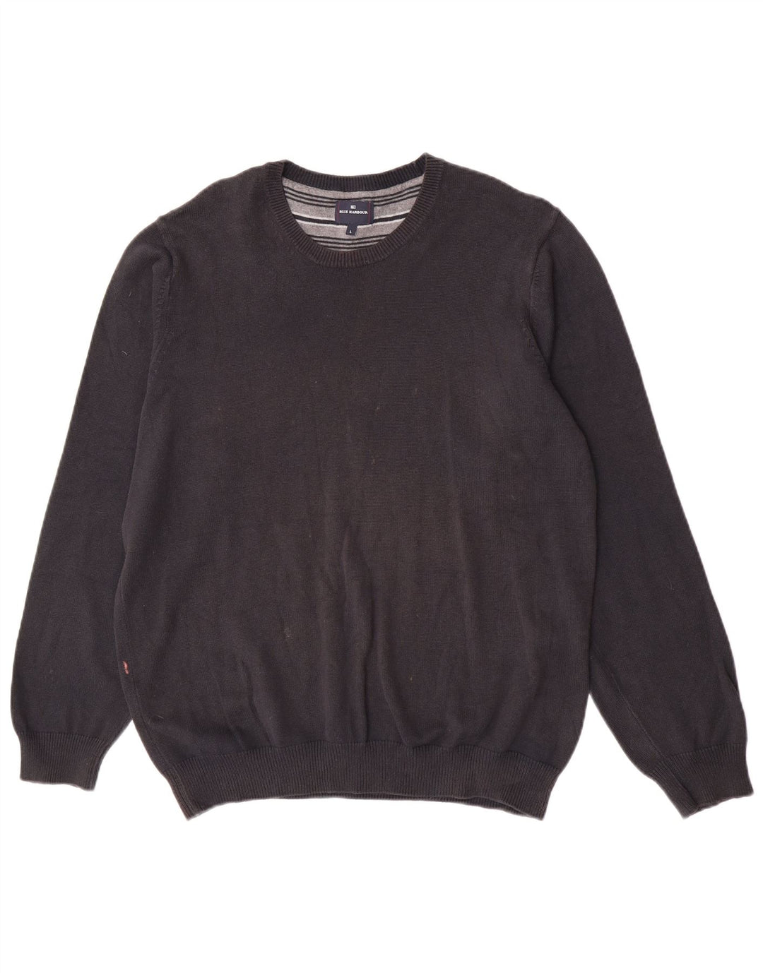 Marks & Spencer Mens Blue Harbour Crew Neck Jumper Sweater Large Navy Blue