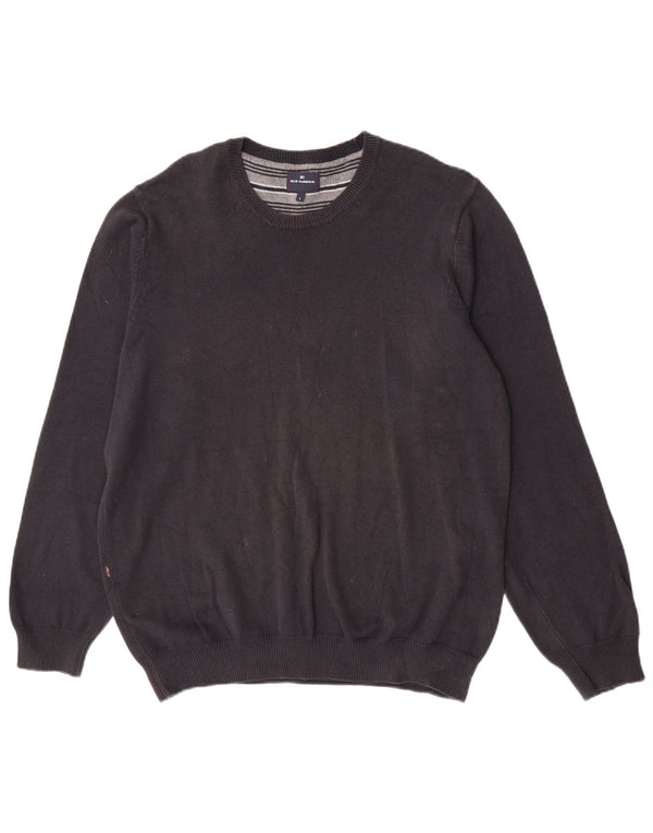 Marks & Spencer Mens Blue Harbour Crew Neck Jumper Sweater Large Navy Blue