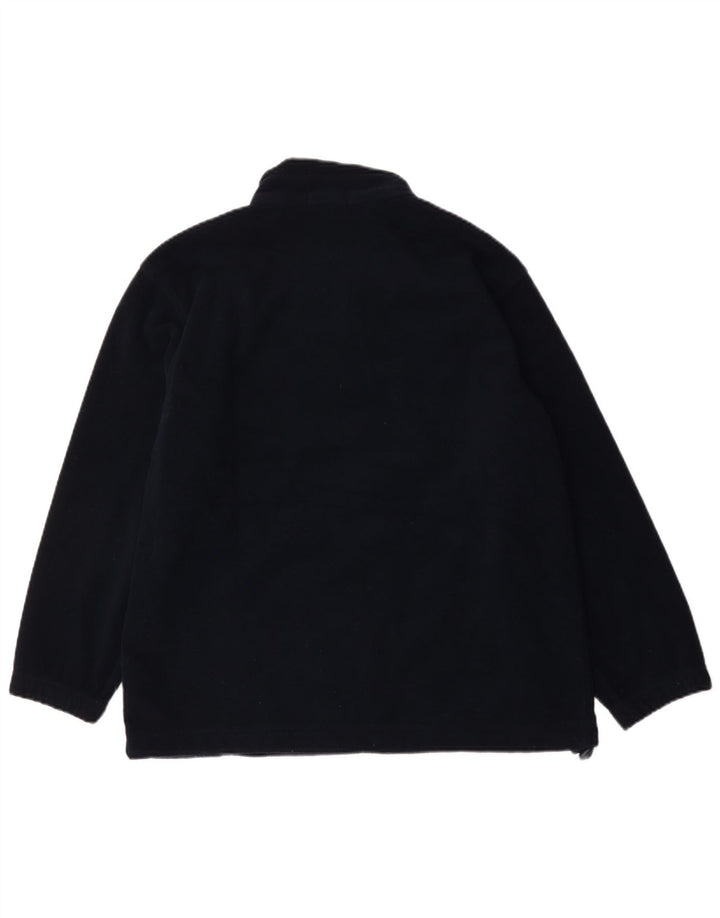 Marks & Spencer Womens Fleece Jacket UK 14 Large  Navy Blue Polyester