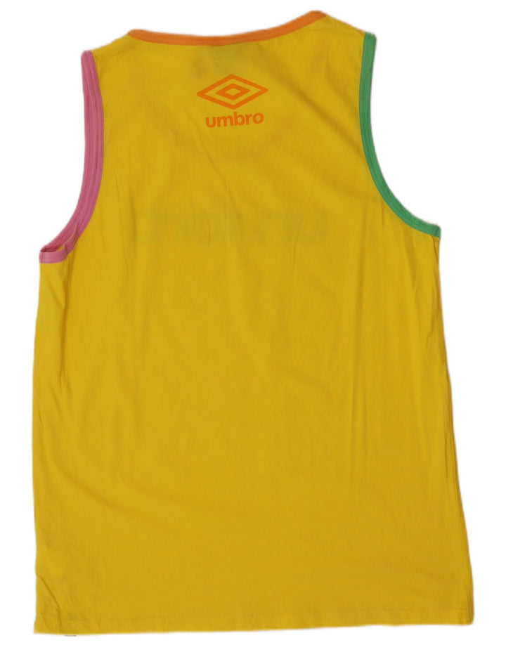 Umbro Mens Graphic Vest Top XL Yellow Cotton