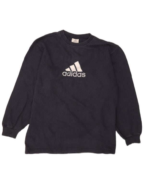 Adidas Boys Graphic Sweatshirt Jumper 15-16 Years Navy Blue