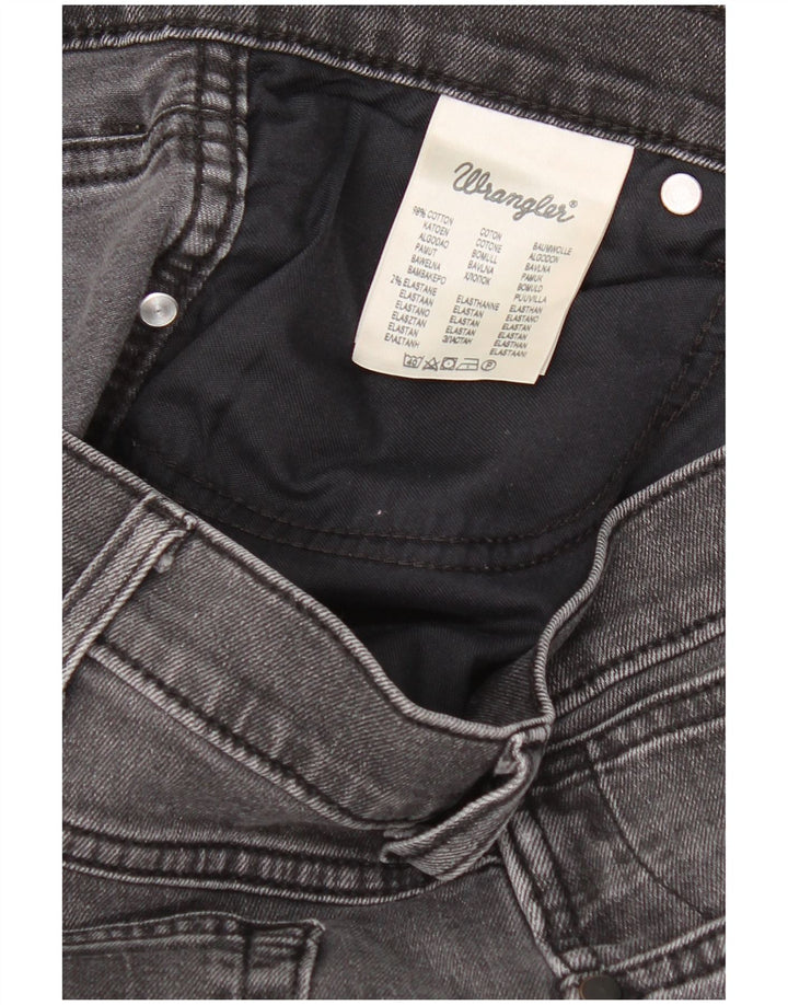 Wrangler Mens Bostin Straight Jeans W34 L32 Grey Cotton