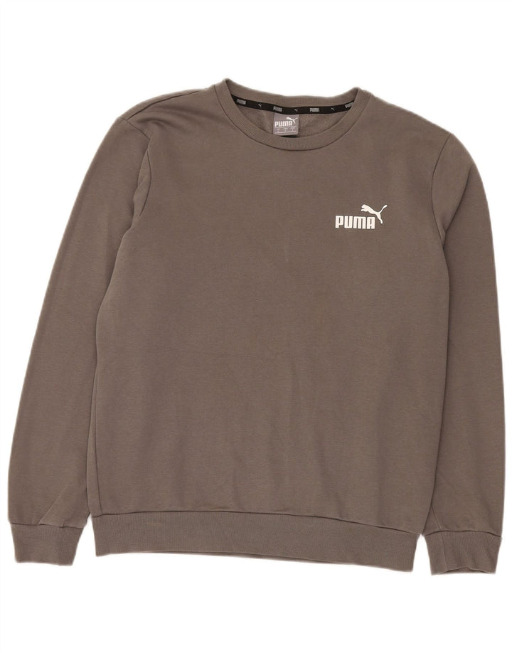 Puma Mens Sweatshirt Jumper Small Grey Cotton