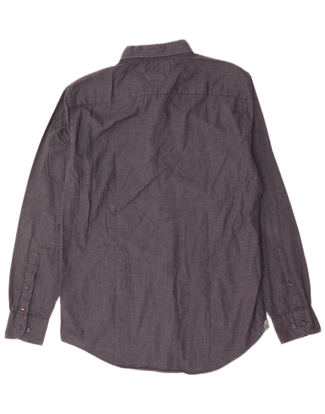 Tommy Hilfiger Mens New York Fit Shirt Medium Grey Cotton