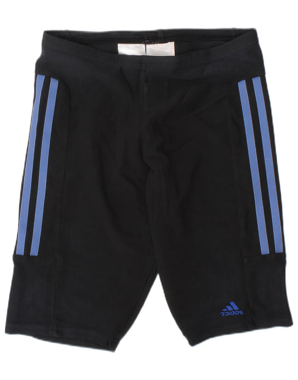 ADIDAS Boys Sport Shorts 9-10 Years  Black Polyester