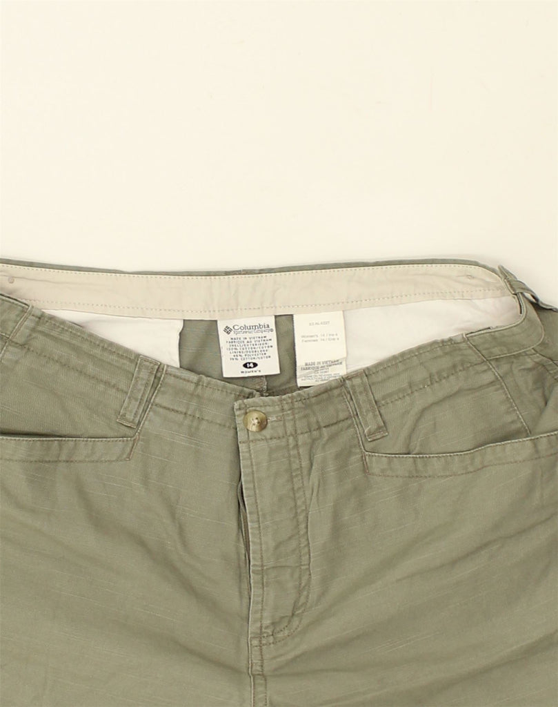 COLUMBIA Womens Casual Shorts US 14 XL Khaki Cotton | Vintage Columbia | Thrift | Second-Hand Columbia | Used Clothing | Messina Hembry 