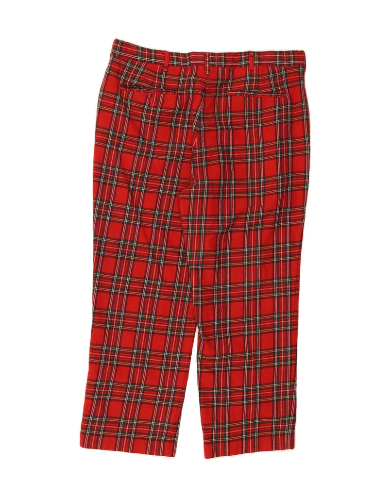ORVIS Mens Straight Chino Trousers W40 L30 Red Check Wool Vintage Orvis and Second-Hand Orvis from Messina Hembry 