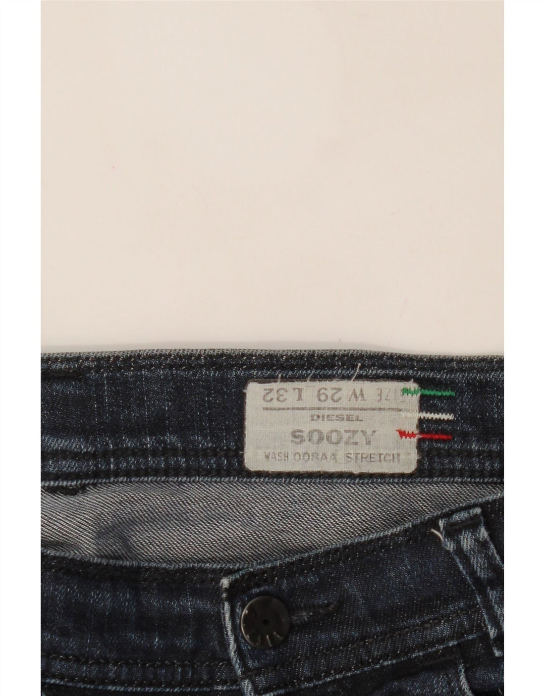 DIESEL Womens Soozy Straight Jeans W29 L29 Navy Blue Cotton Vintage Diesel and Second-Hand Diesel from Messina Hembry 