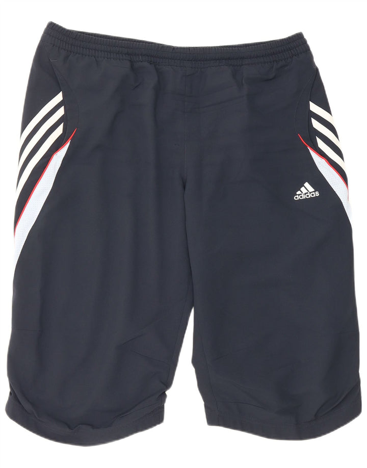 Adidas Mens Climalite Sport Shorts Large Navy Blue Colourblock Polyester