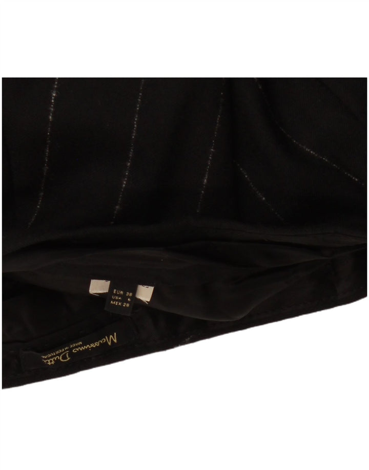MASSIMO DUTTI Womens Slim Chino Trousers EU 38 Small W30 L27 Black Striped