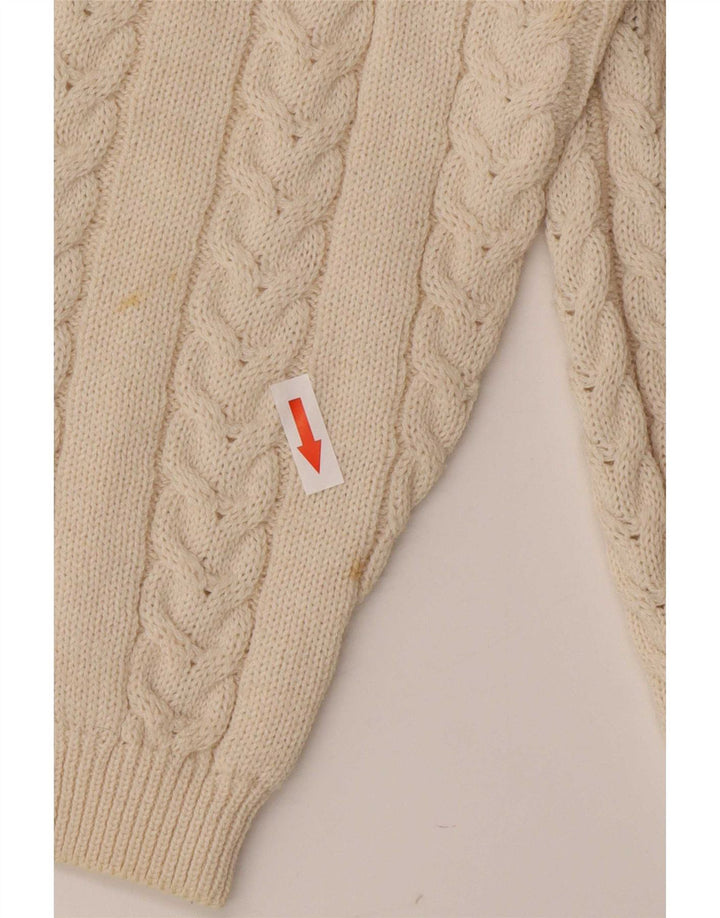 Navigare Womens Cardigan Sweater IT 44 Medium Beige Wool