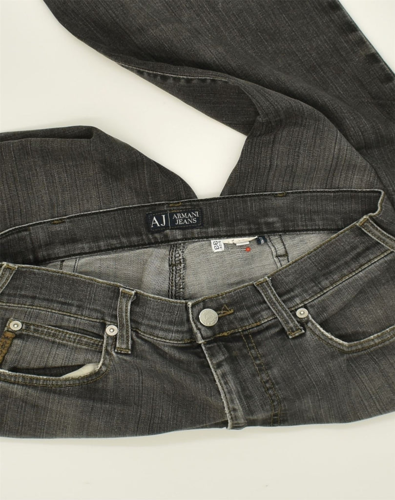 ARMANI Mens Straight Jeans W33 L24 Black Cotton | Vintage Armani | Thrift | Second-Hand Armani | Used Clothing | Messina Hembry 