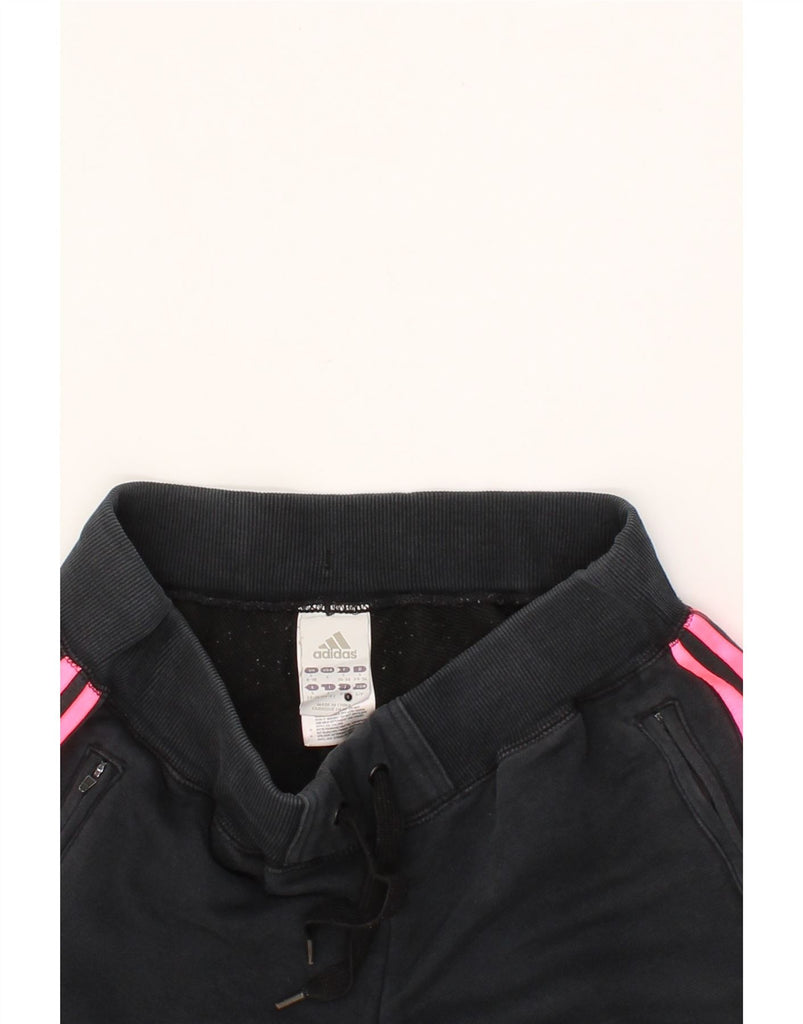 ADIDAS Womens Tracksuit Trousers Joggers UK 8/10 Small  Black Cotton Vintage Adidas and Second-Hand Adidas from Messina Hembry 