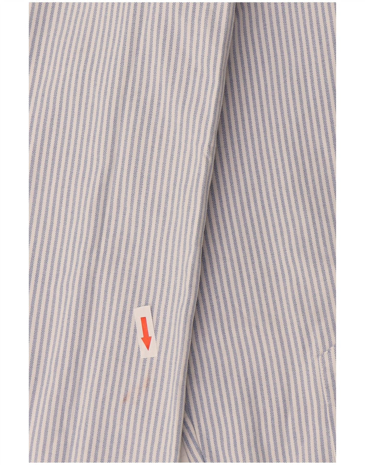 Ralph Lauren Mens Classic Fit Shirt Medium Blue Striped Cotton