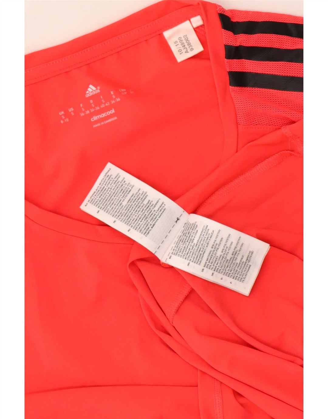Adidas Womens Climacool T-Shirt Top UK 8/10 Small Red Polyester