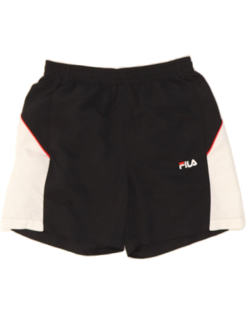 FILA Mens Sport Shorts Large  Black Colourblock Polyester Vintage Fila and Second-Hand Fila from Messina Hembry 