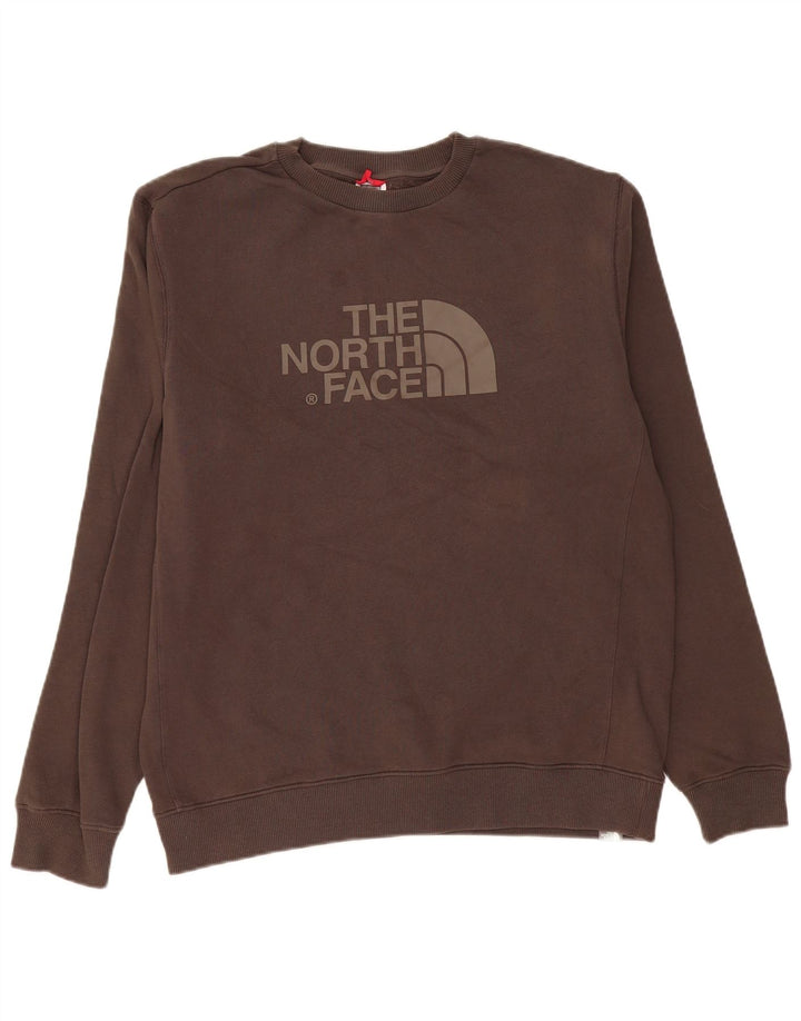 The North Face Mens Graphic Sweatshirt Jumper Large Brown Cotton