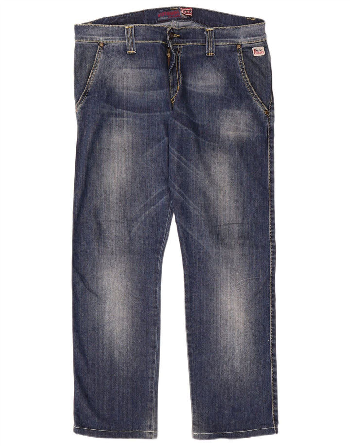 Roy Rogers Mens Straight Jeans W36 L30 Blue Cotton