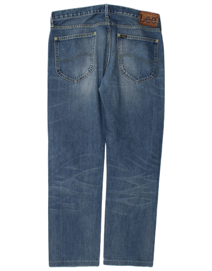 Lee Mens Blake Straight Jeans W34 L30 Blue Cotton