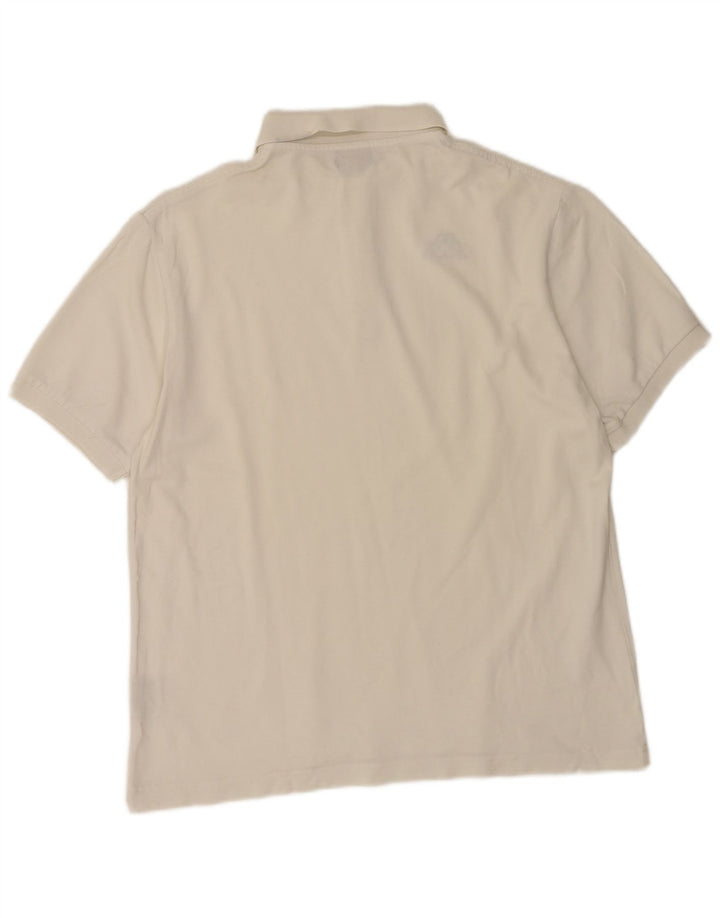 Kappa Mens Polo Shirt XL White Cotton