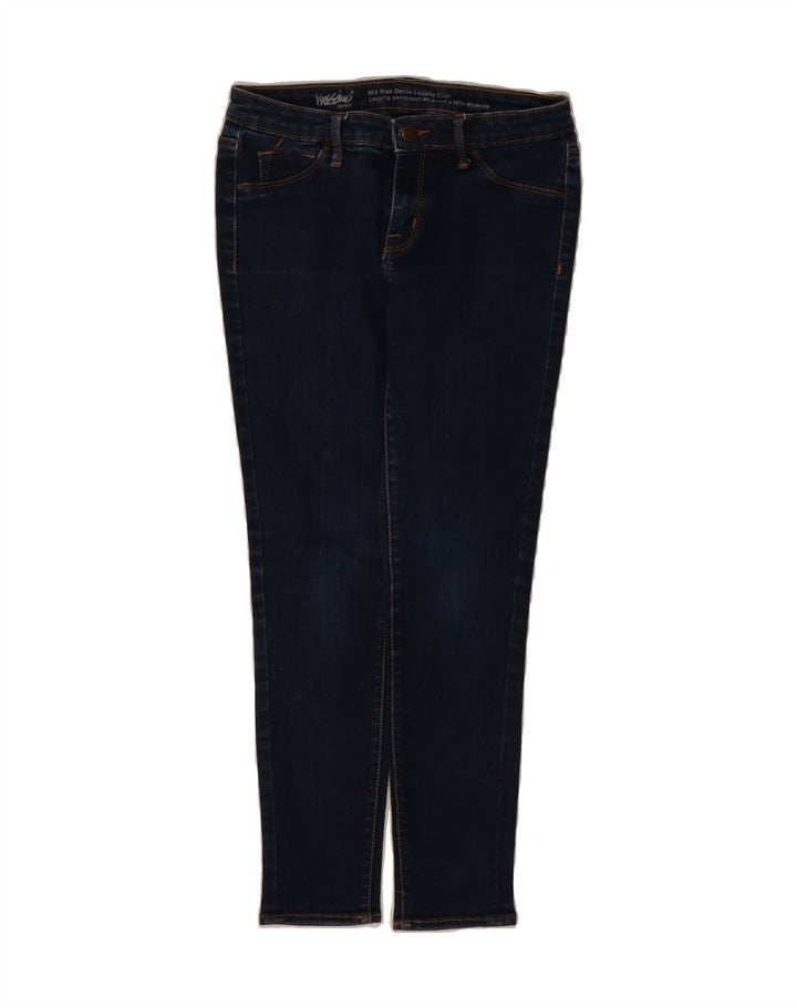 MOSSIMO Womens Mid Rise Legging Cropped Jeans US 4 Small W27 L26 Navy Blue Vintage Mossimo and Second-Hand Mossimo from Messina Hembry 