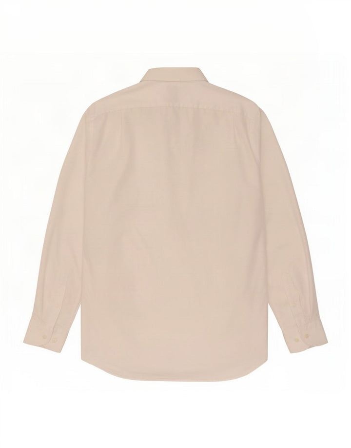 Boggi Mens Regular Fit Shirt Size 44 17 1/2 XL White Cotton