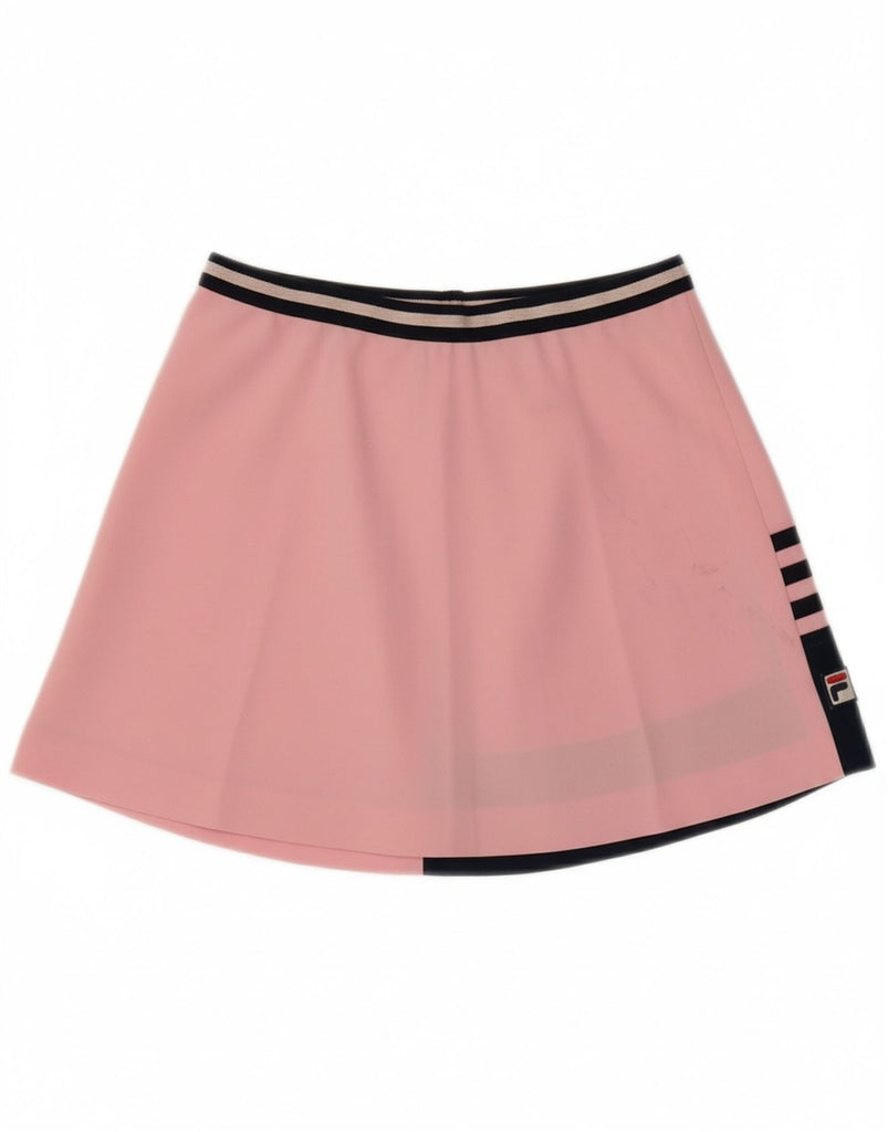 FILA Womens Tennis Skirt IT 42 Medium W26 Pink Colourblock Polyester Vintage Fila and Second-Hand Fila from Messina Hembry 