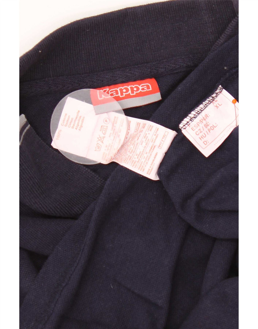 Kappa Mens Polo Shirt XL Navy Blue Cotton