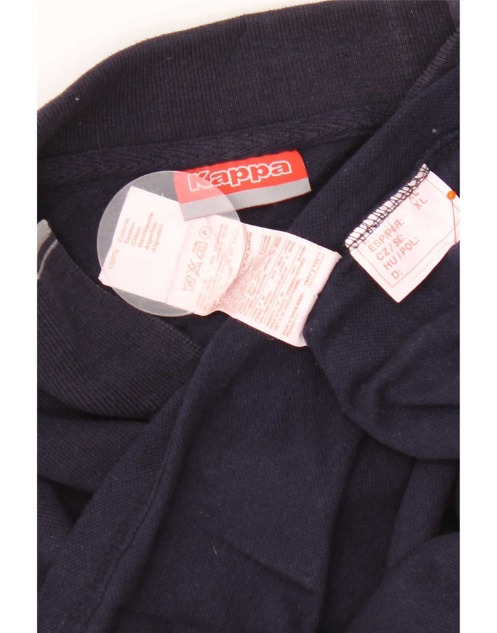 Kappa Mens Polo Shirt XL Navy Blue Cotton