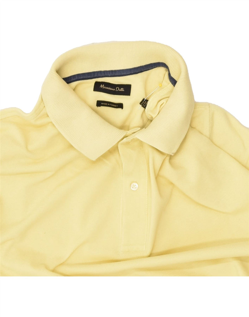 MASSIMO DUTTI Mens Polo Shirt XL Beige Cotton | Vintage Massimo Dutti | Thrift | Second-Hand Massimo Dutti | Used Clothing | Messina Hembry 