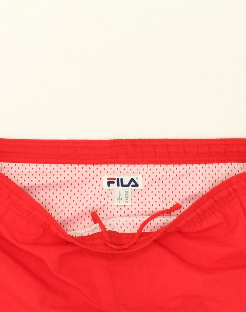 FILA Mens Sport Shorts Medium Red Polyester | Vintage Fila | Thrift | Second-Hand Fila | Used Clothing | Messina Hembry 