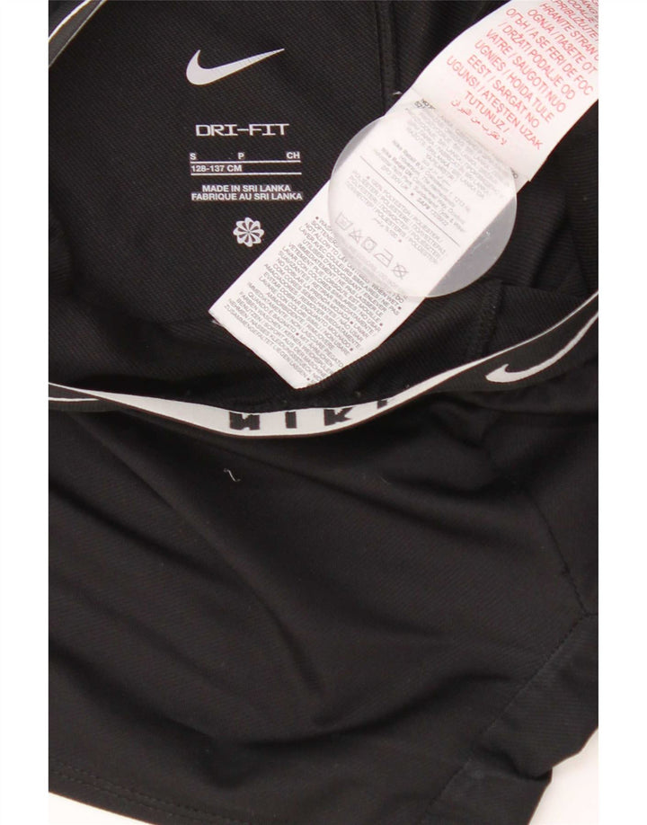 Nike Girls Graphic Sport Shorts 8-9 Years Small Black Polyester